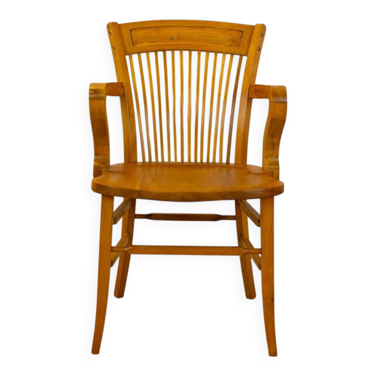 Vintage Oak Office Chair From The Spanish 1940s.