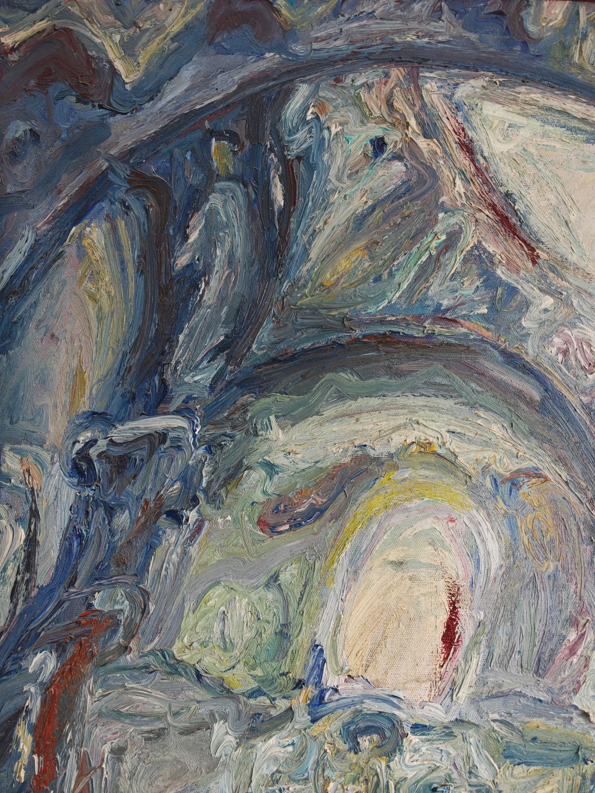 photo furniture Abstract Oil On Canvas By A Yugoslav Artist Veljko Mihajlovic, Serbia 1989