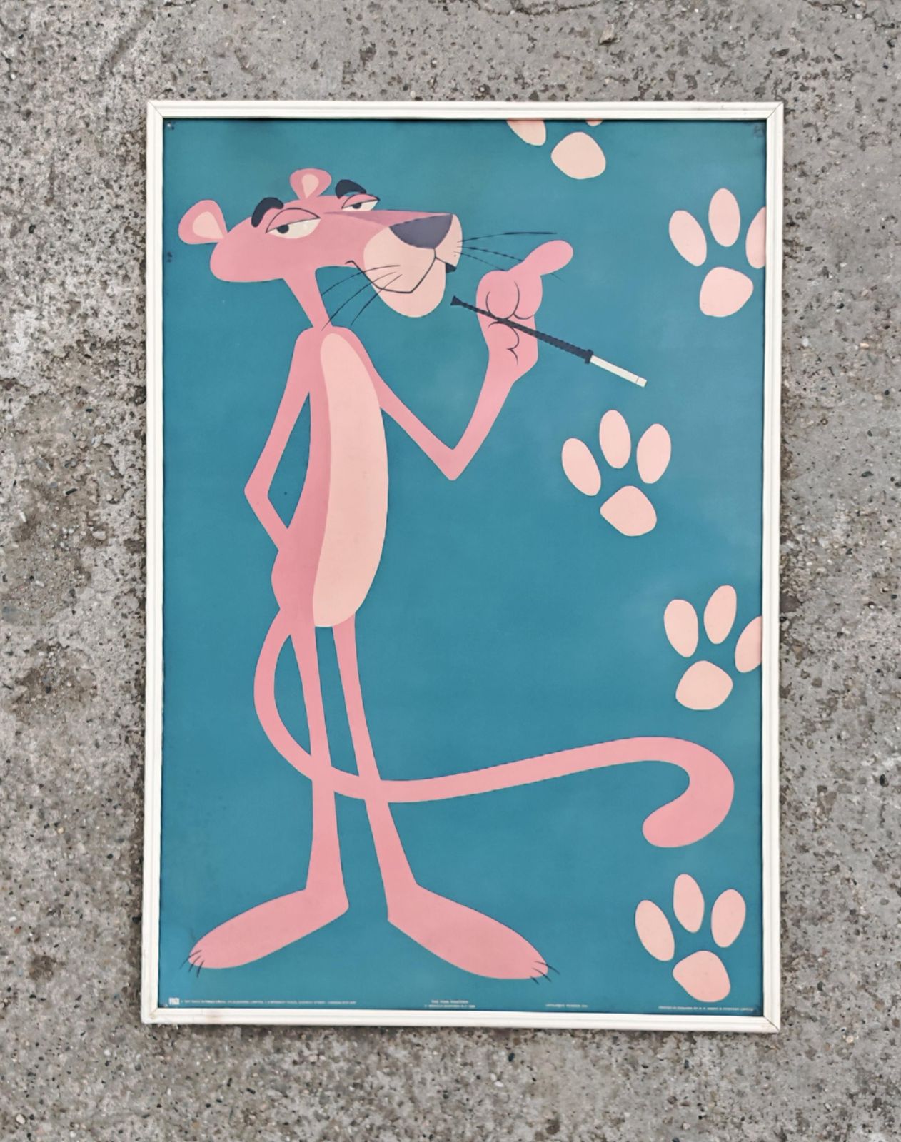 Vintage Poster For Pink Panter By H.P. Dorey & Company Ltd, England 1971 photo furniture