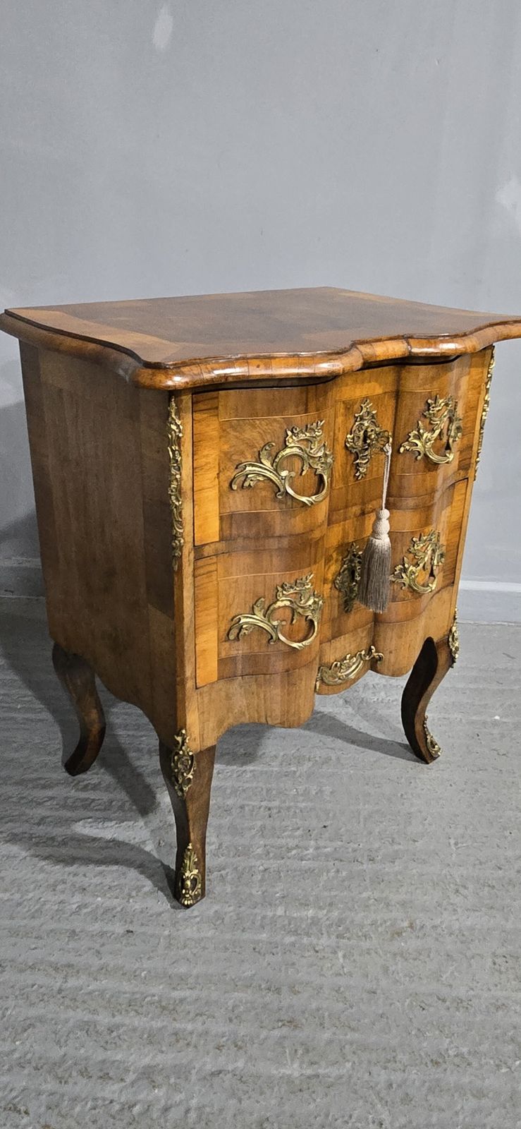 photo furniture Small Maltese Walnut Commode Chest Of Drawers