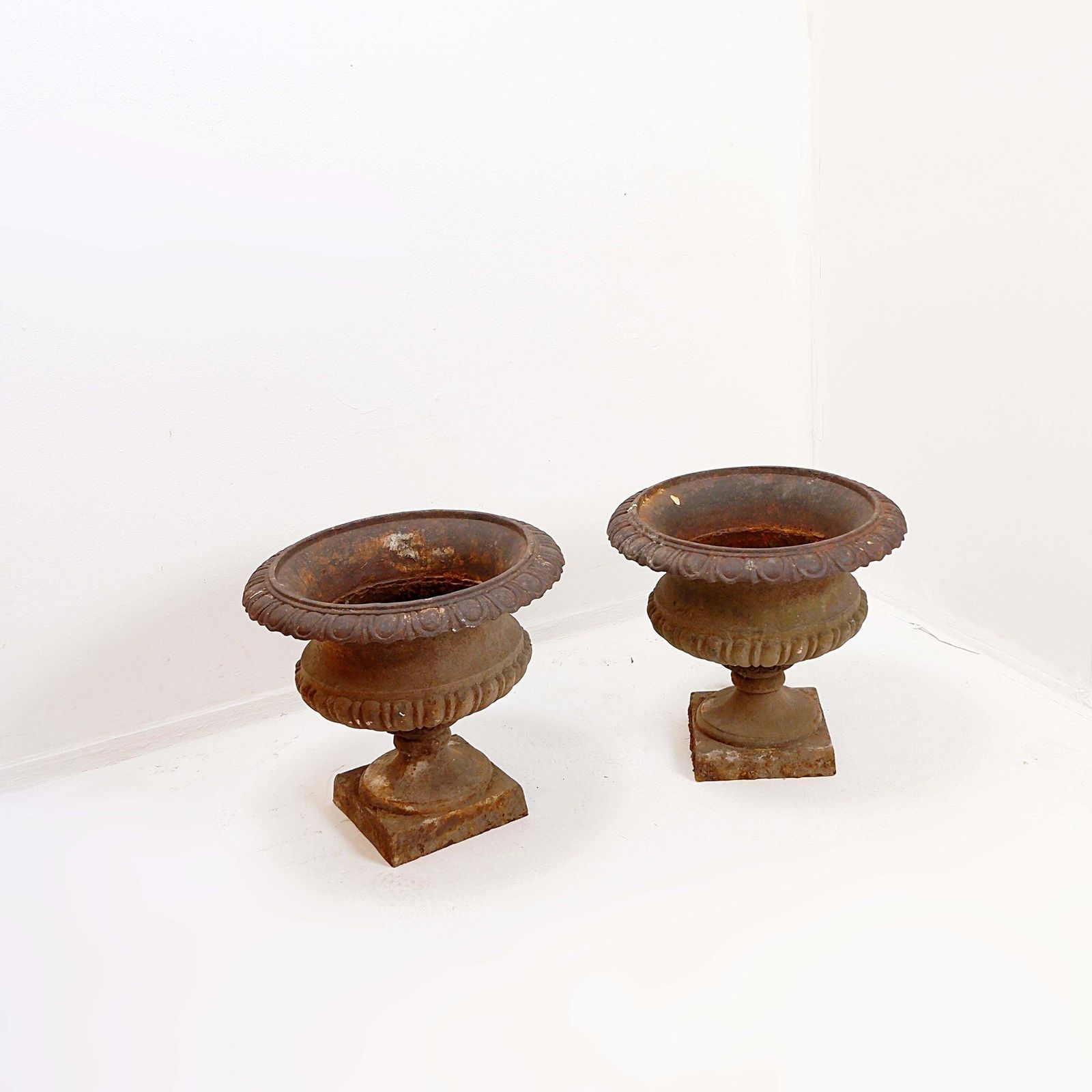 Pair Of Cast Iron Medici Planters   Late 19th Century photo 1375.0