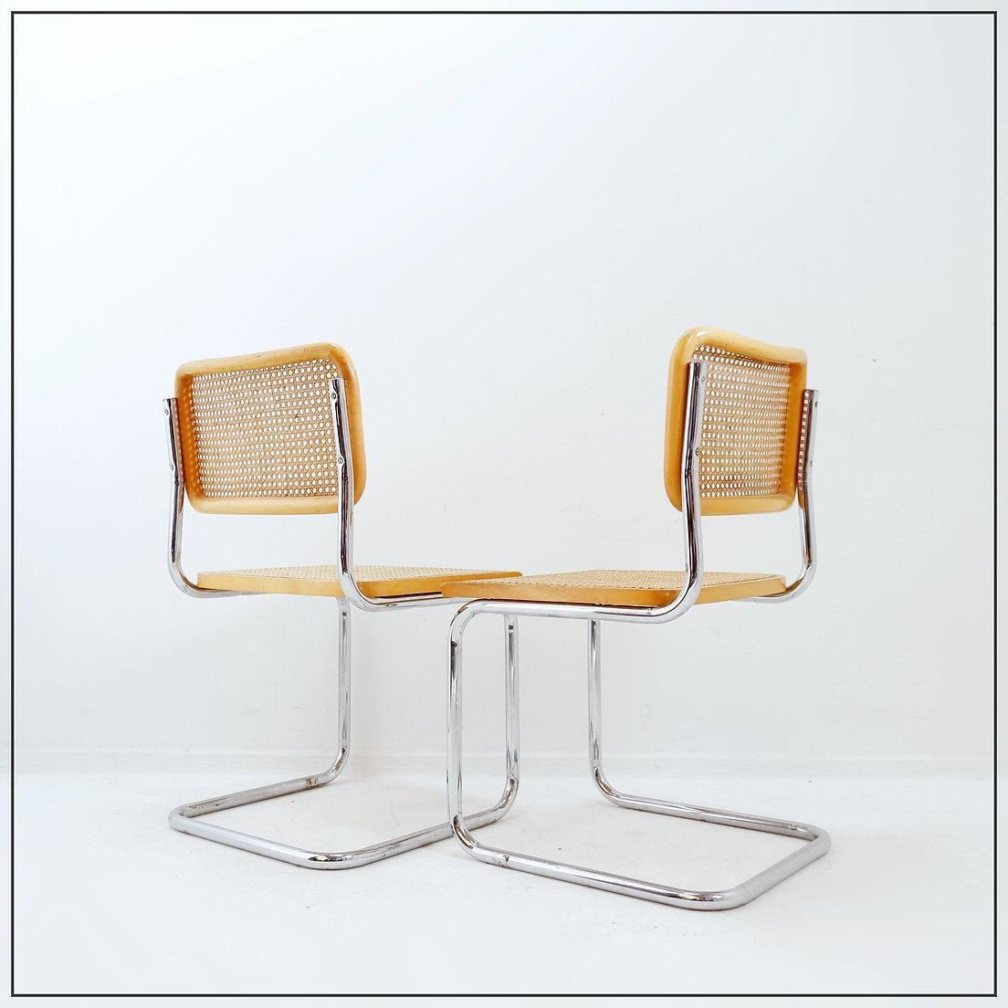 Pair Of Vintage Cesca Chairs In Light Wood   Italy 1990s photo 765.0