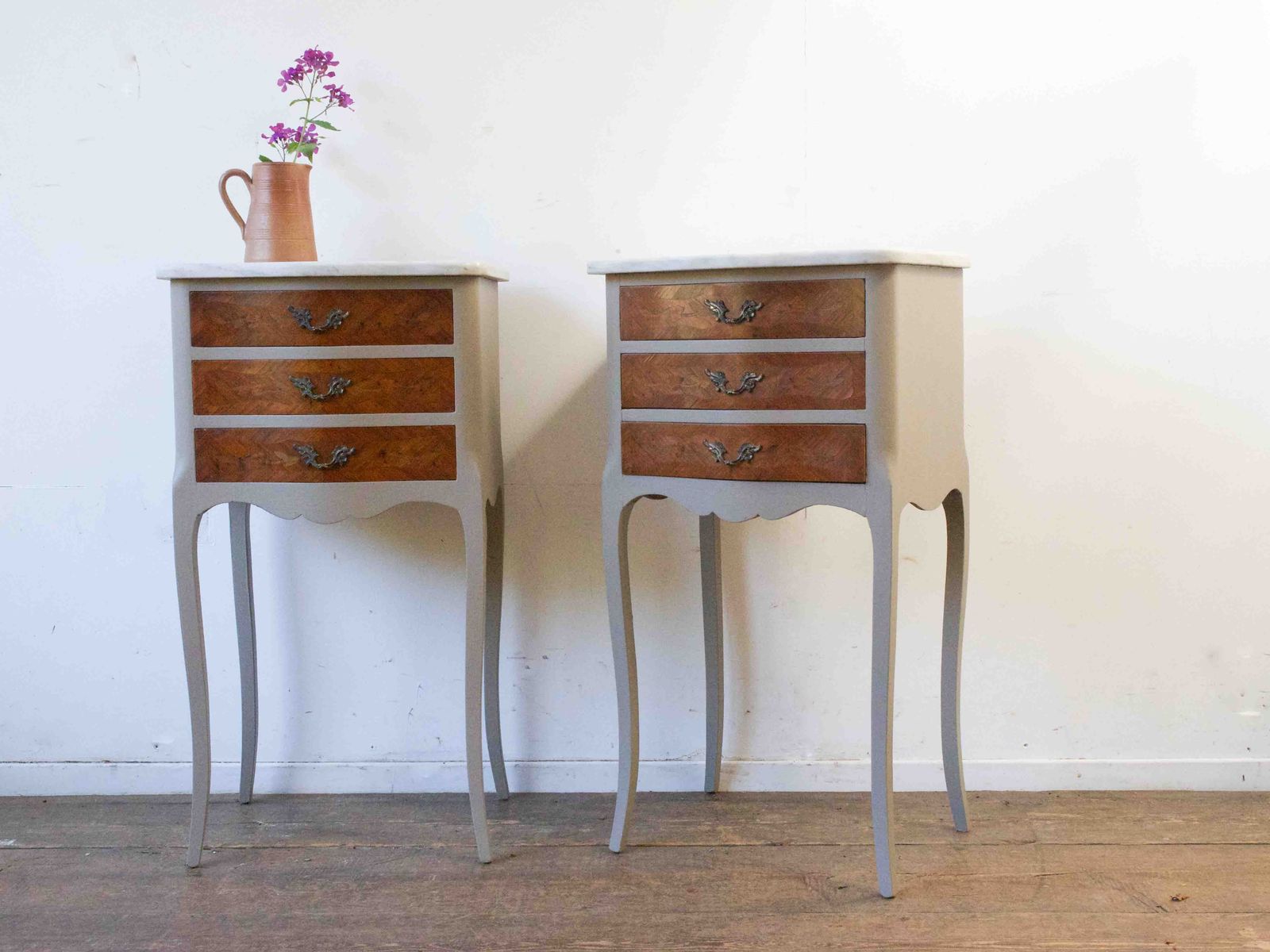 Furniture A Pair Of French Bedsides, 1950s photo