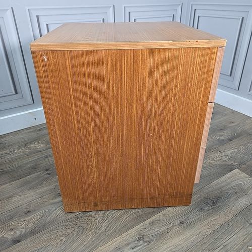 photo vinterior Pair Filing Drawers Bedside Cabinets Mid Century Teak Tables Retro Storage