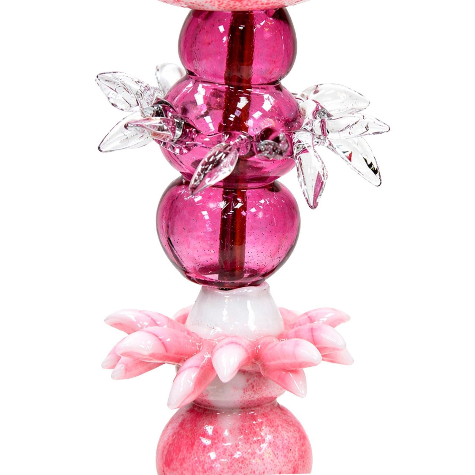Lighting Contemporary Art Nouveau Style Multicolored Crystal Floral Pair Of Floor Lamps photo