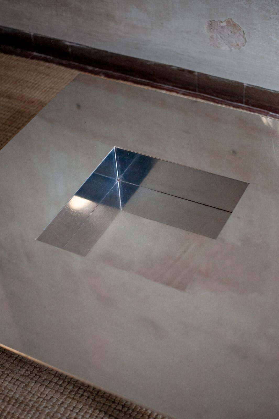 Steel Coffee Table "Tebe" Model   Giovanni Offredi For Saporiti   1970s photo for sale