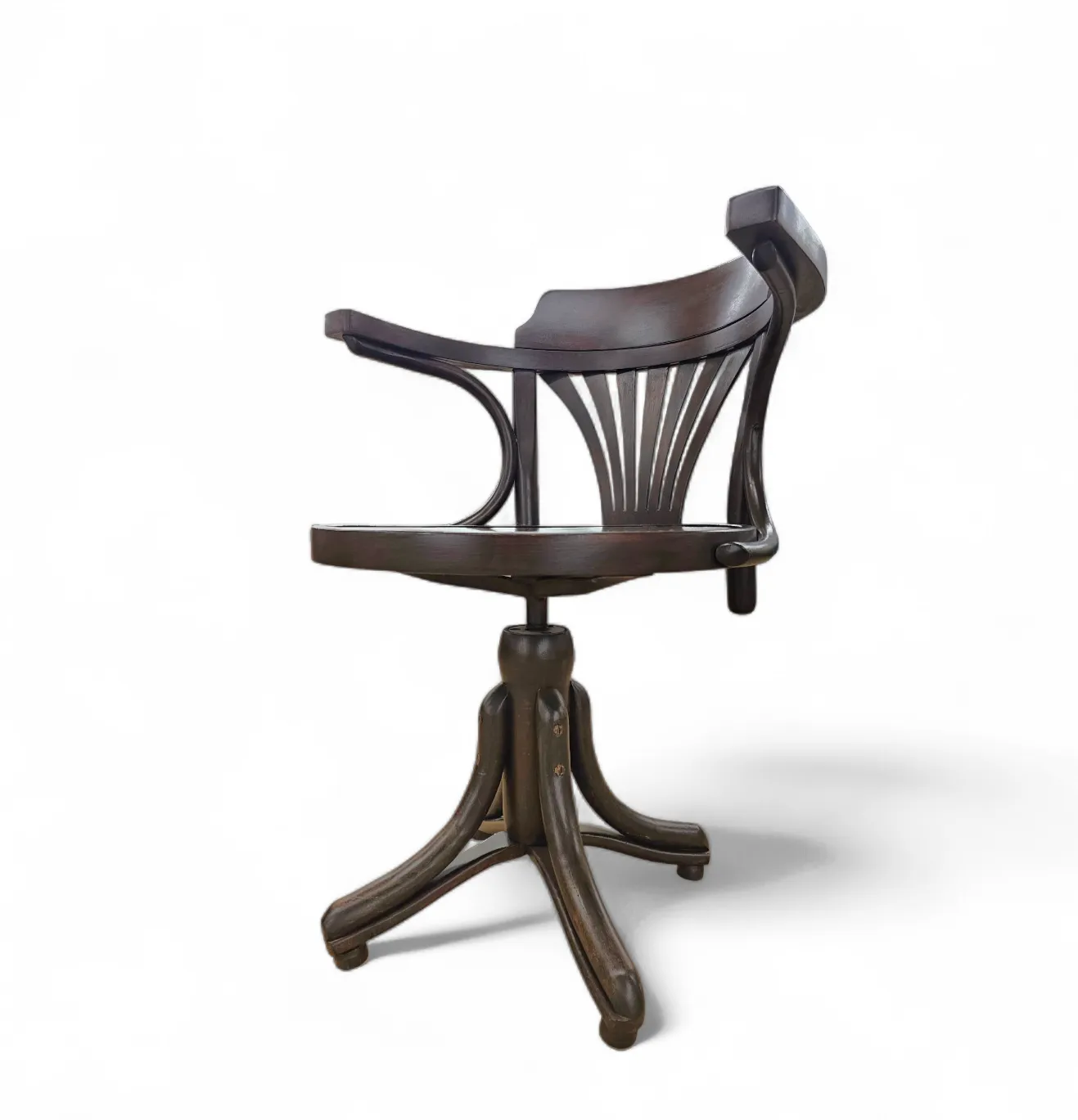 Viennese Secessionist / Art Nouveau Style Bentwood Swivel Desk Chair Width 60 Depth 55 Height 82 Seat Height 48 Cm photo 744.0