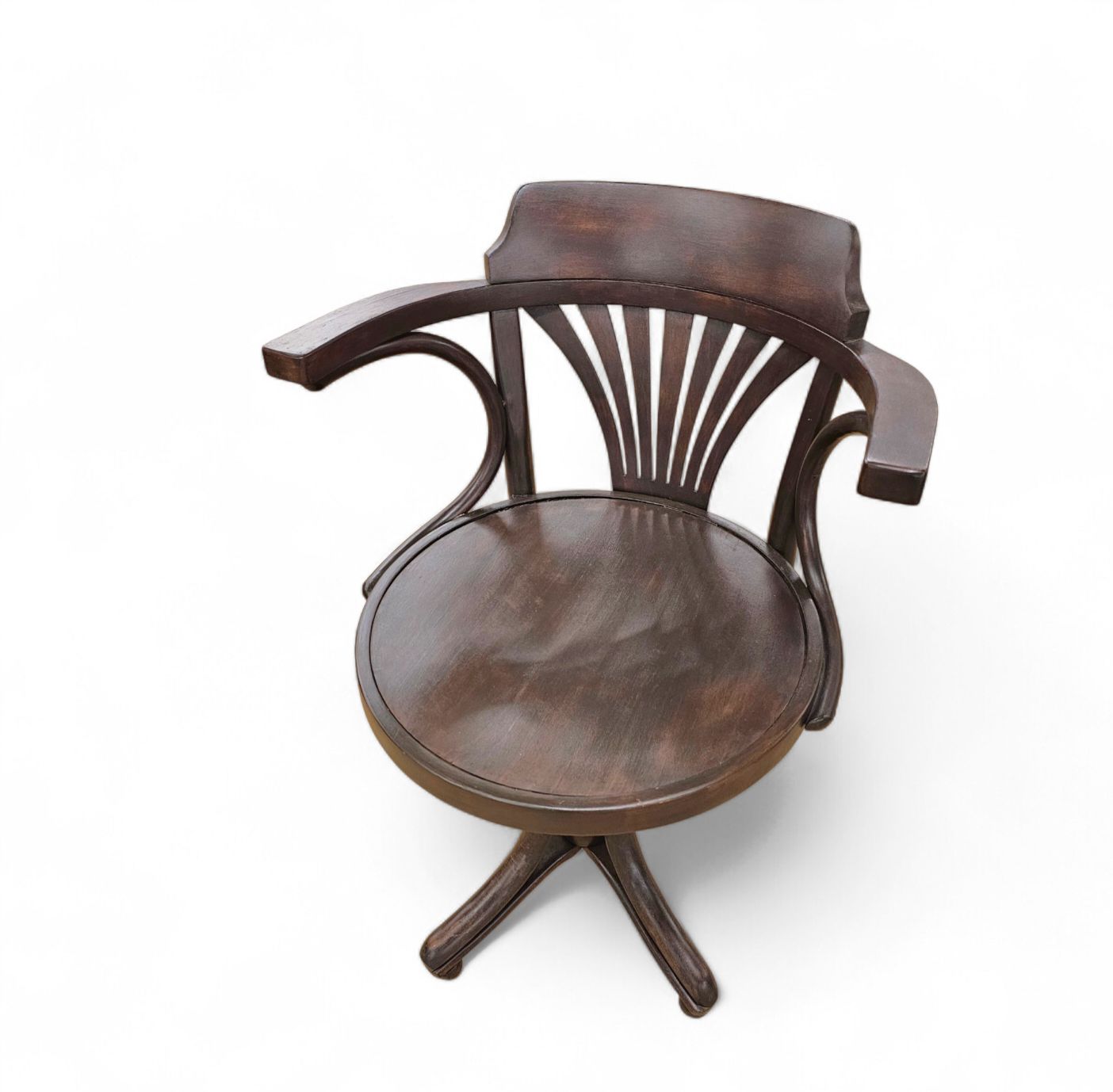 Viennese Secessionist / Art Nouveau Style Bentwood Swivel Desk Chair Width 60 Depth 55 Height 82 Seat Height 48 Cm photo vinterior