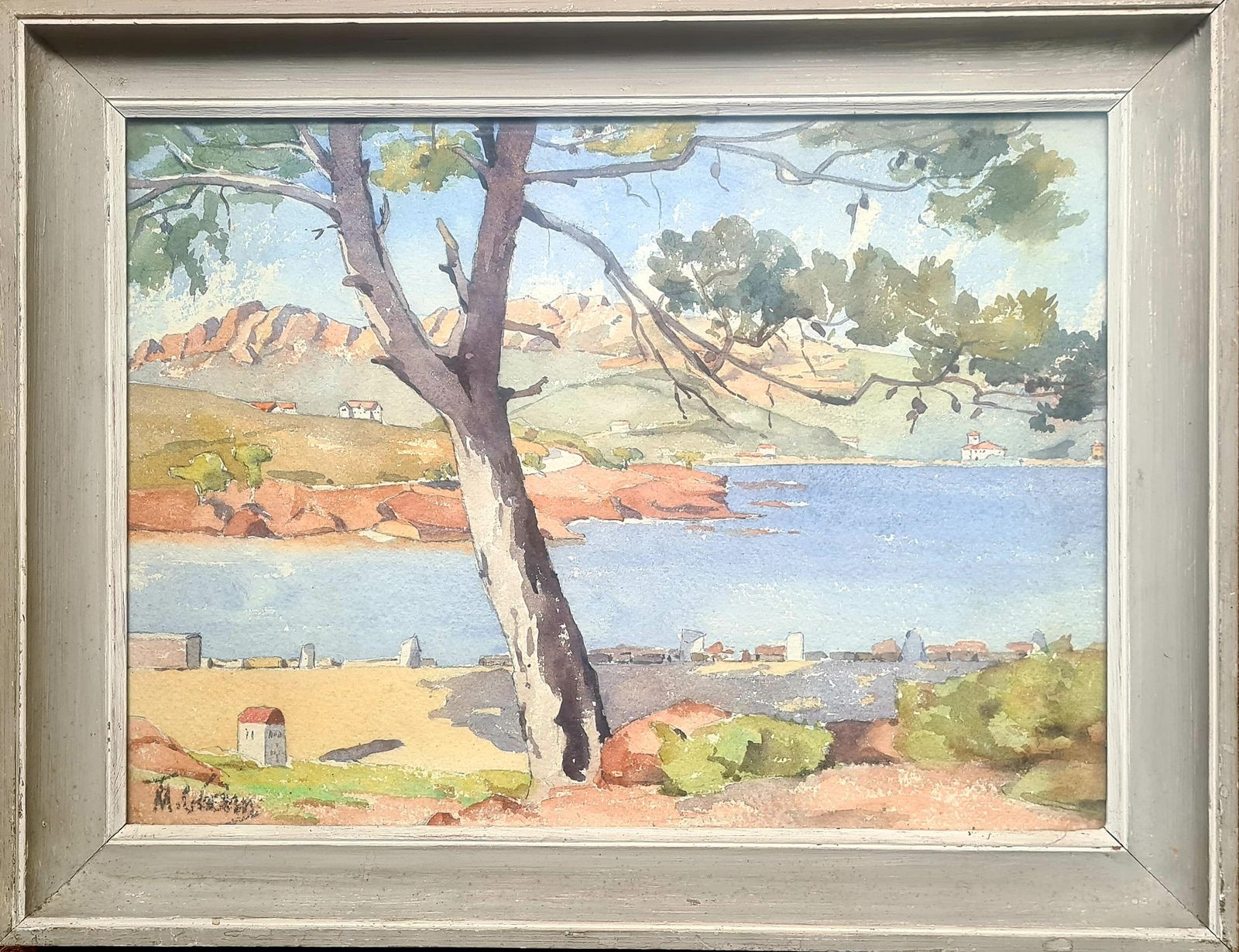 T M Guerin Pair Of Mid 20th Century Mediterranean Watercolour Paintings, Signed And Framed photo furniture