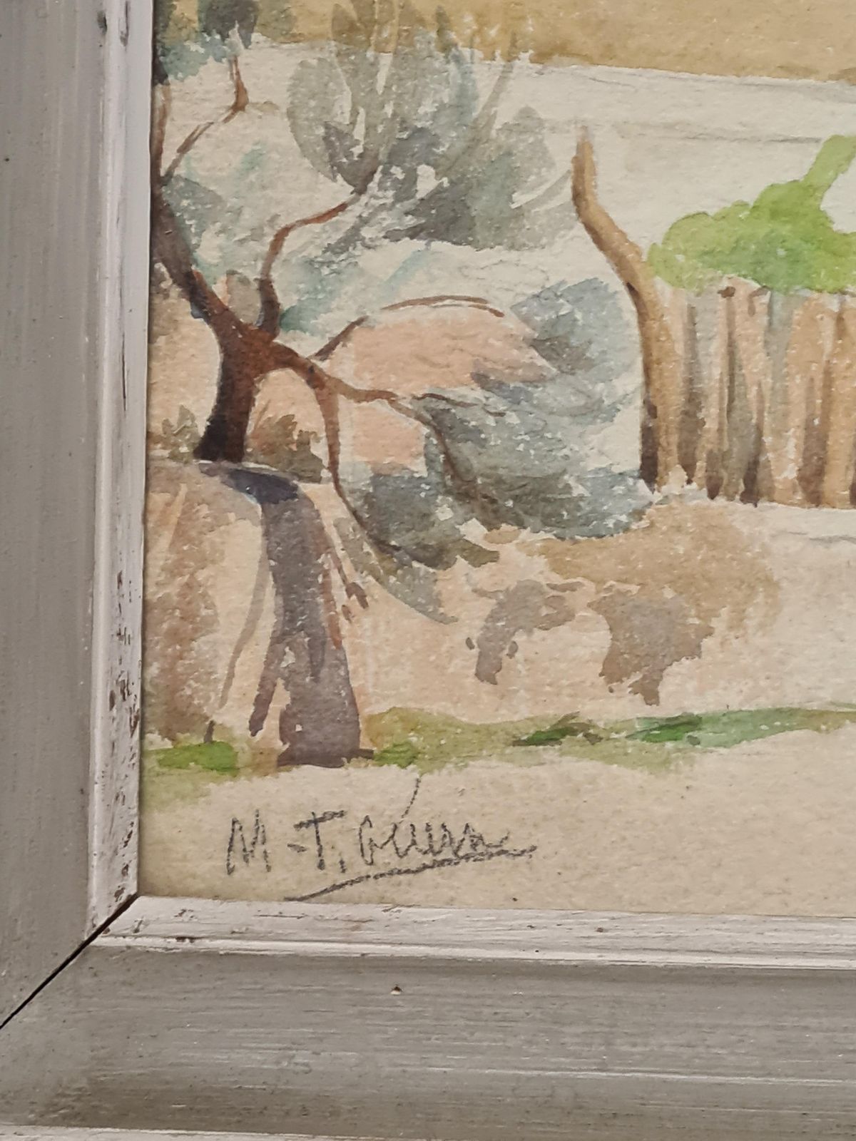 Art T M Guerin Pair Of Mid 20th Century Mediterranean Watercolour Paintings, Signed And Framed photo