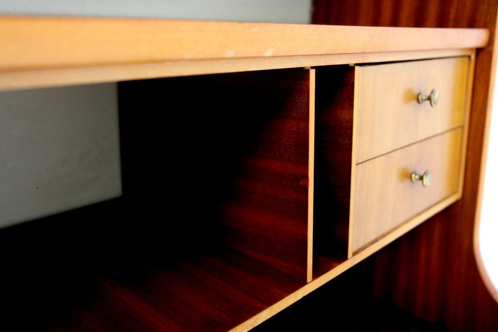 Scandinavian Mahogany Secretary Desk, Sweden, 1960s photo vinterior