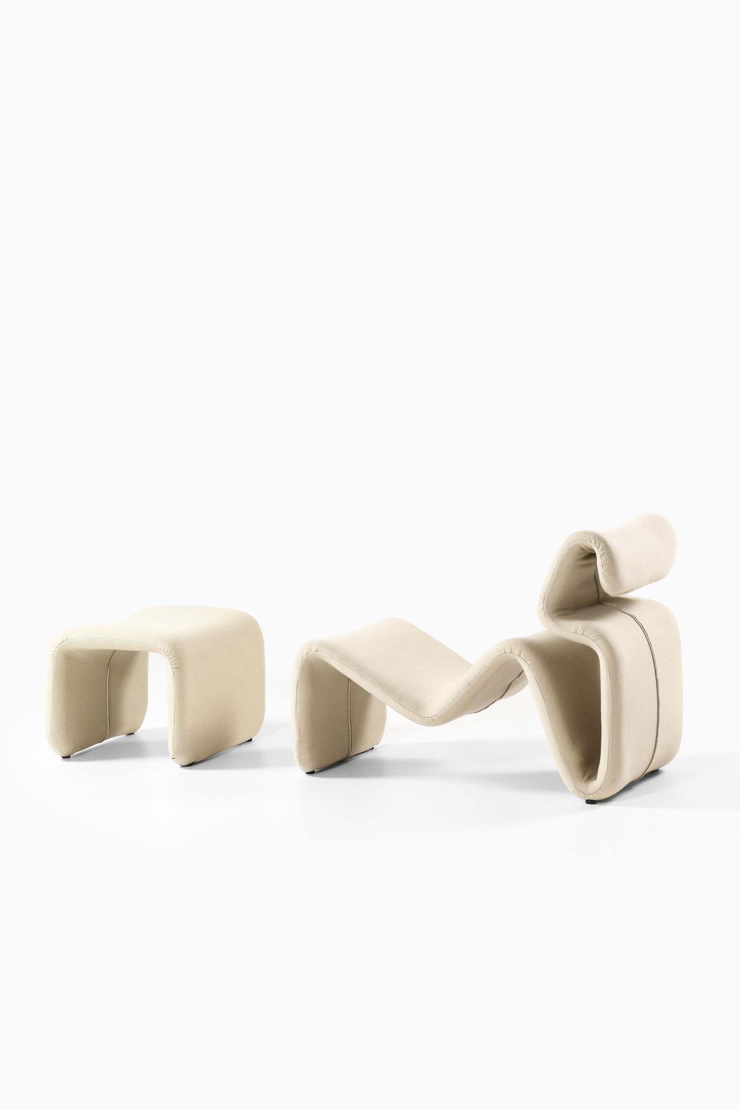 Etcetera Lounge Chair In Steel And Wool By Jan Ekselius, 1960s photo buy