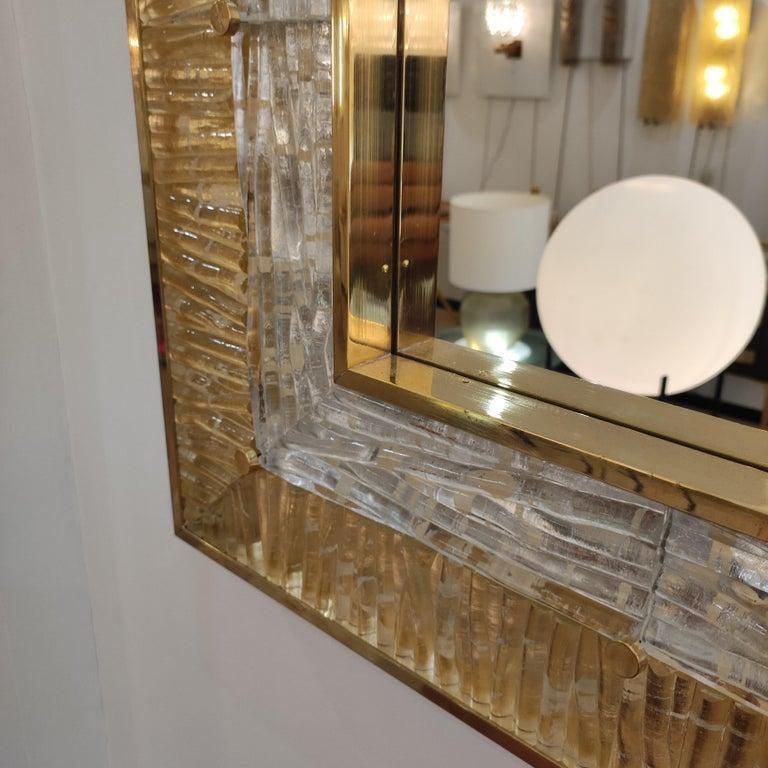Gold And Crystal Murano Glass And Brass Mirror photo 5213.0
