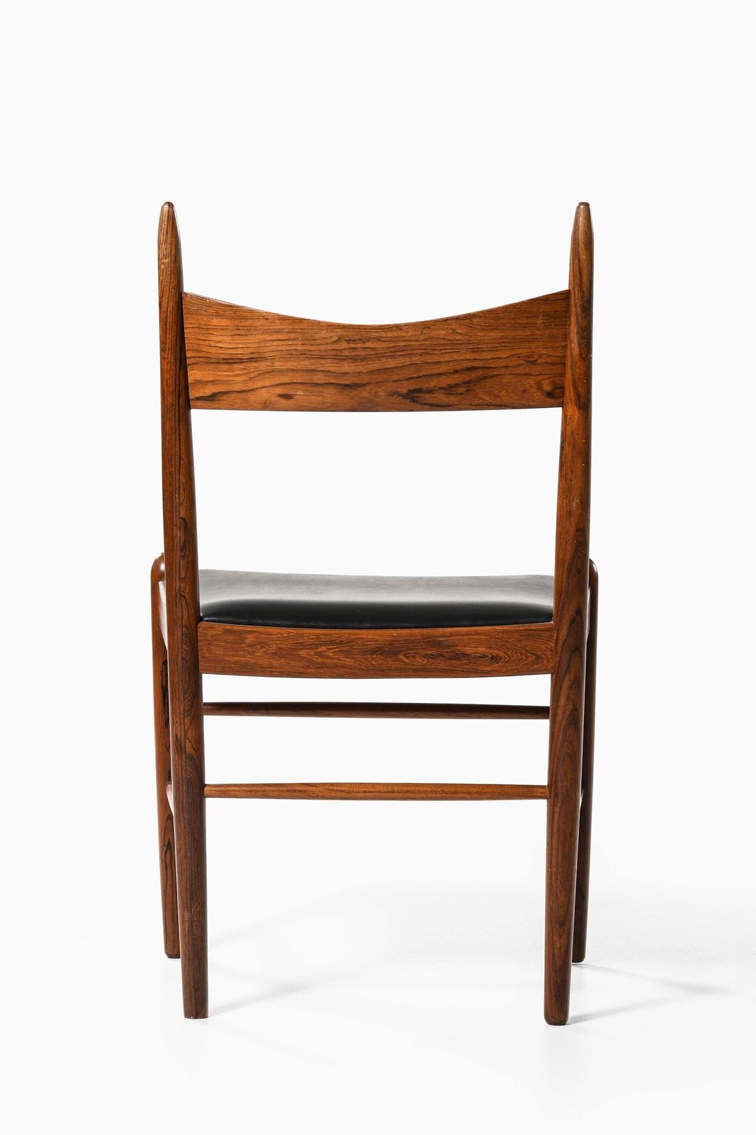 Rare Set Of Ten Dining Chairs In Leather And Rosewood By Illum Wikkelsø, 1950s photo buy