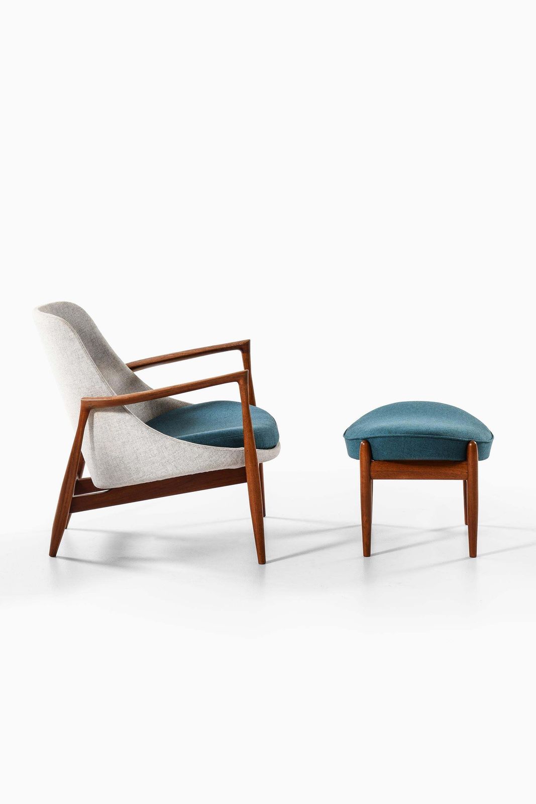 Set Of Easy Chairs In Wool And Teak By Ib Kofod Larsen, 1956 photo Furniture