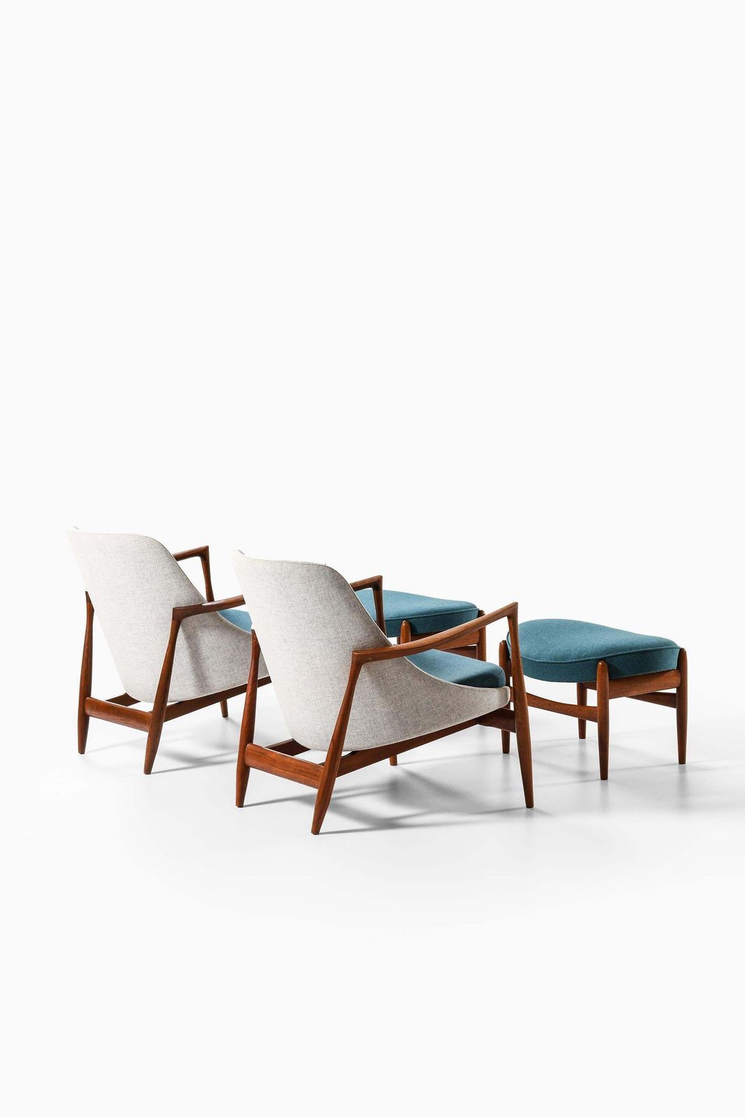 Set Of Easy Chairs In Wool And Teak By Ib Kofod Larsen, 1956 photo 57898.0