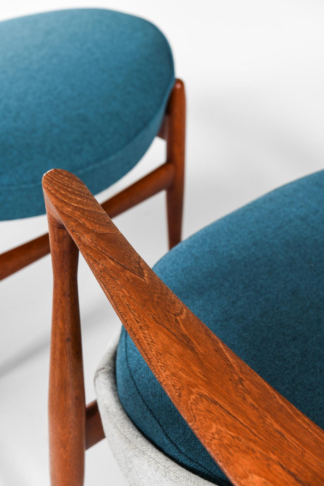 Set Of Easy Chairs In Wool And Teak By Ib Kofod Larsen, 1956 photo buy