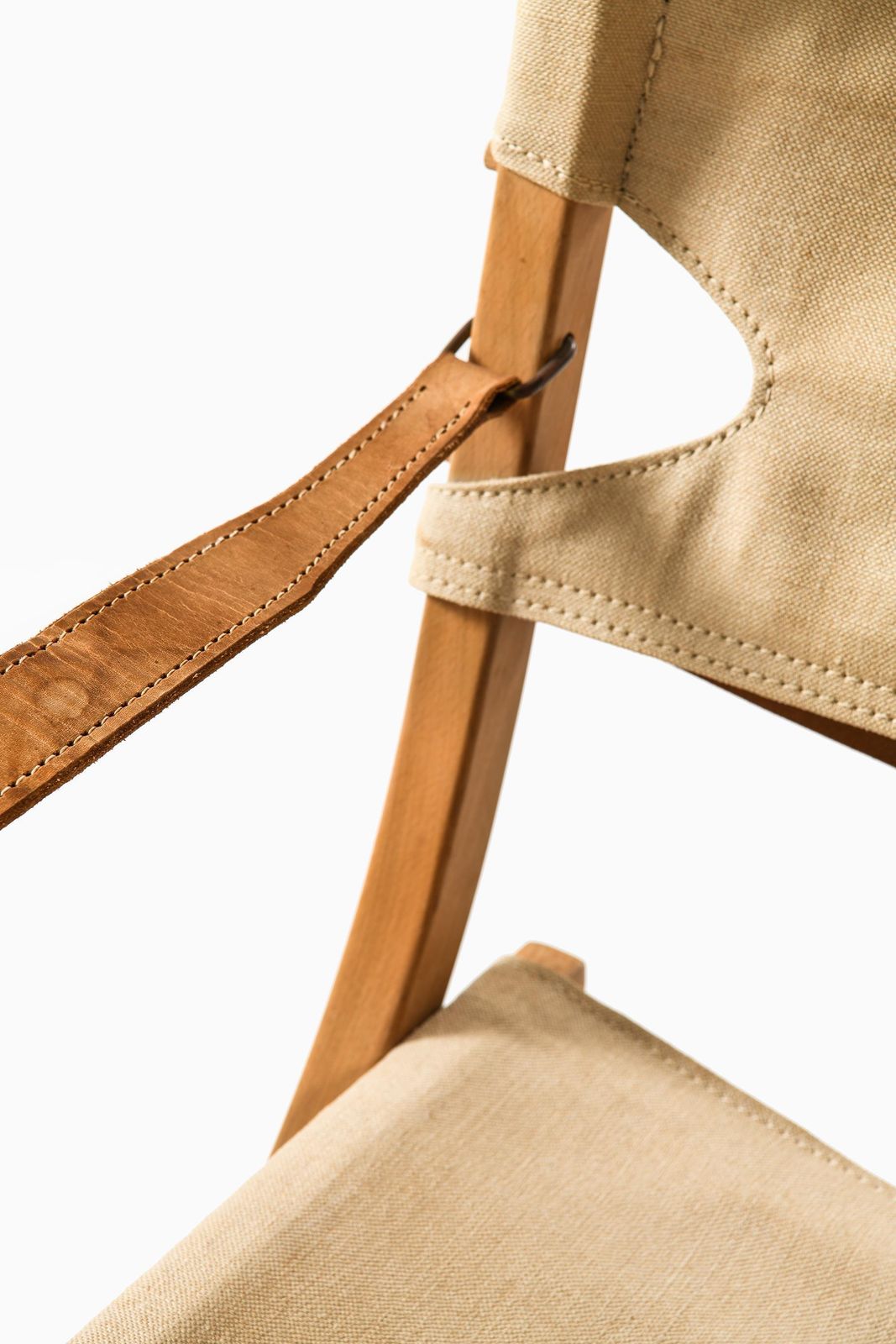 Pair Of Safari Easy Chairs In Beech And Leather By Poul Hundevad, 1950s photo furniture
