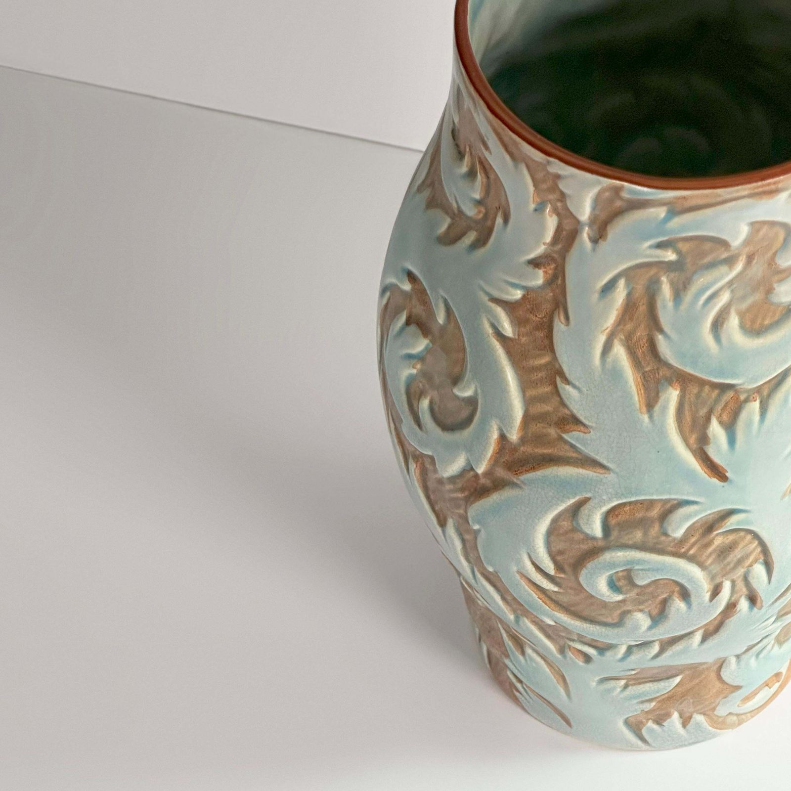 Art Deco Ceramic Vase By Thomas Forester & Sons, Staffordshire, 1930s photo vintage