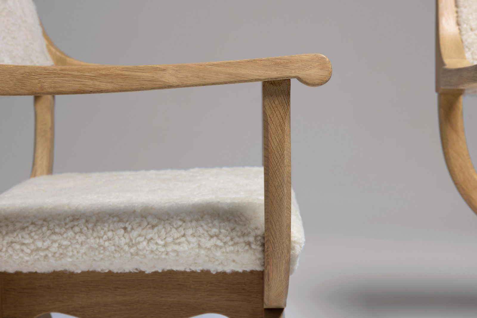 Henning Kjaernulf Oak Kurul Armchairs For Eg Kvalitetsmöbel, Denmark, 1960s photo buy