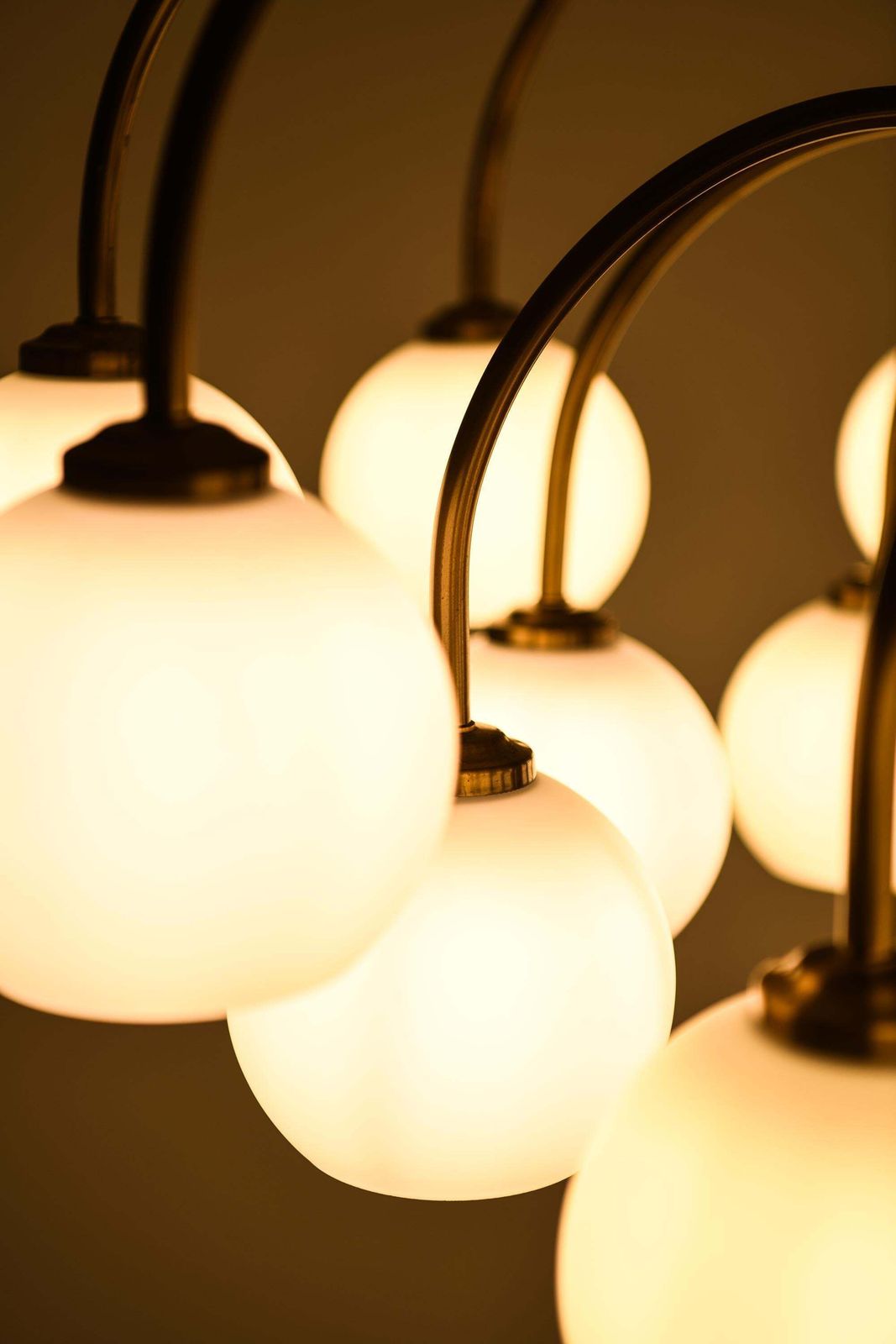 Ceiling Lamp In Brass By Fog & Mørup, 1940s photo vinterior