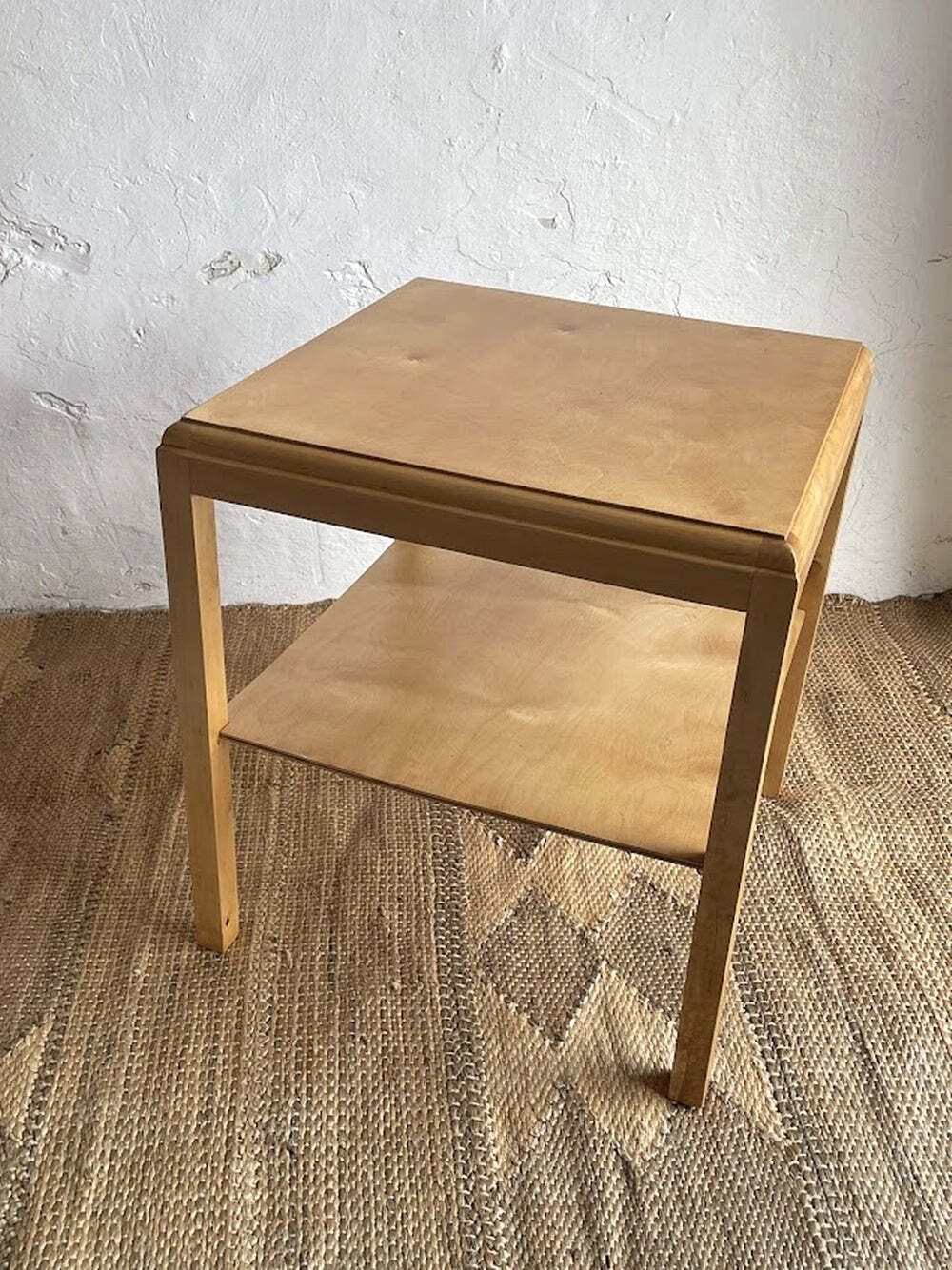 Swedish Modern Birch Side Table, Circa 1950 photo furniture