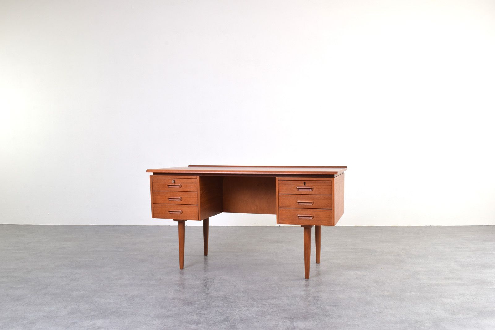 Mid Century Danish Teak Executive Desk, 1960s. photo for sale