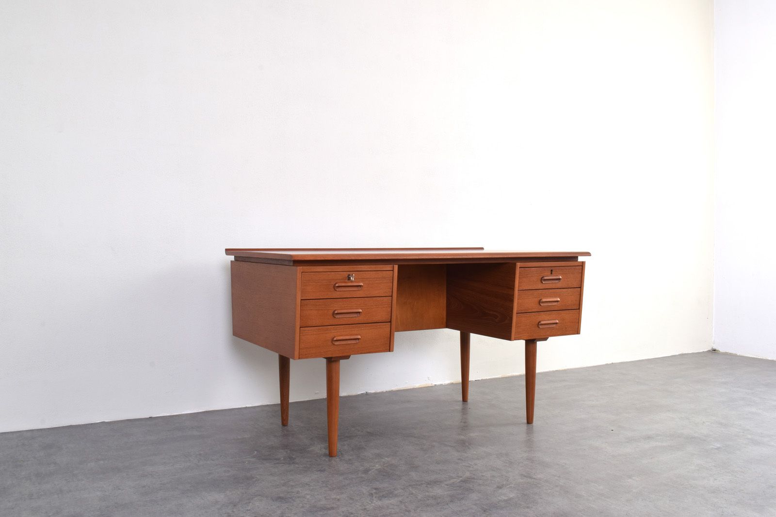 photo for sale Mid Century Danish Teak Executive Desk, 1960s.