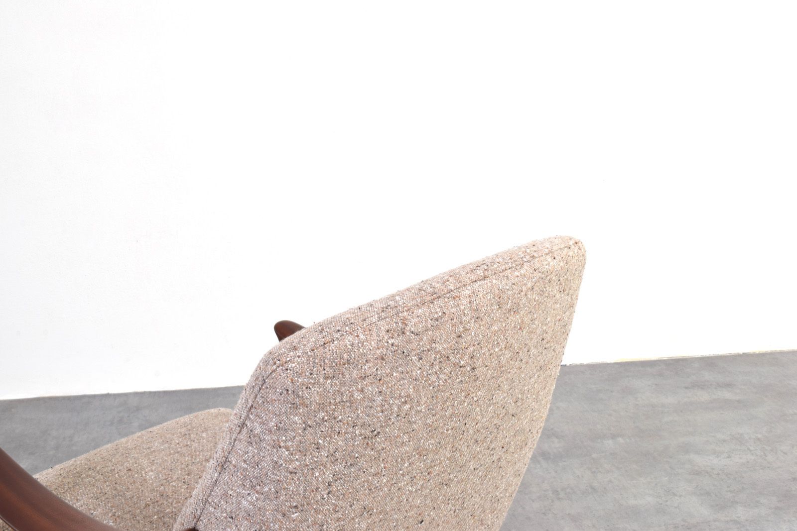 Furniture Mid Century „Tenor” Teak & Boucle Armchair From Møre Lenestolfabrikk, 1960s. photo