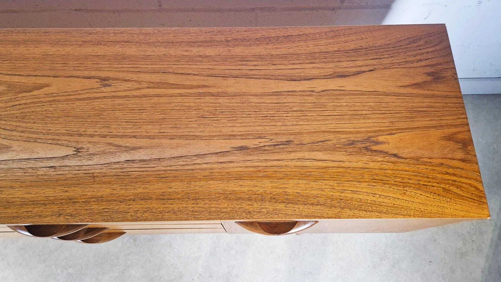 photo furniture Avalon Vintage 1960s Danish Medium Teak Design Long John Sideboard Buffet Credenza