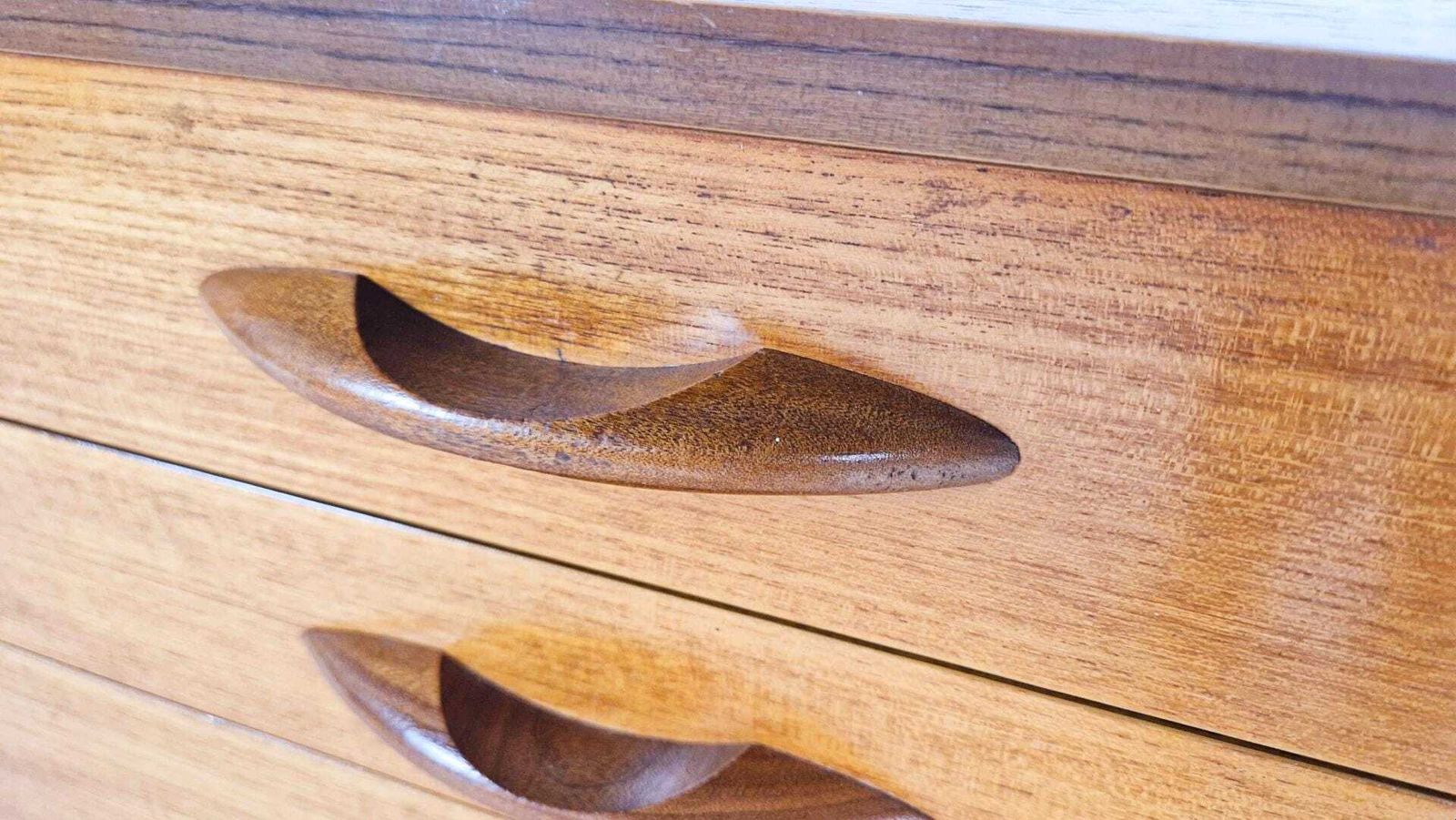 795.0 Avalon Vintage 1960s Danish Medium Teak Design Long John Sideboard Buffet Credenza photo