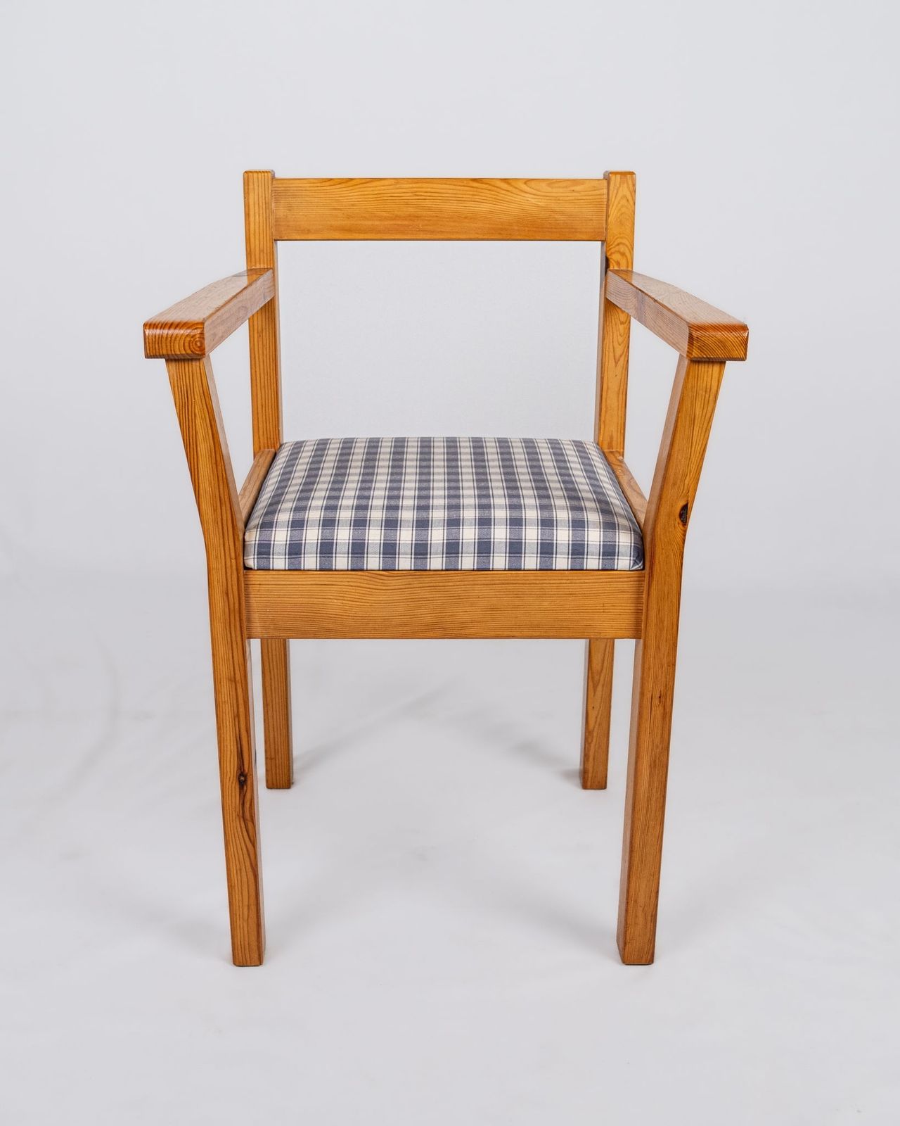 Pair Of Gingham Chairs, Made In France, 1980s photo Furniture