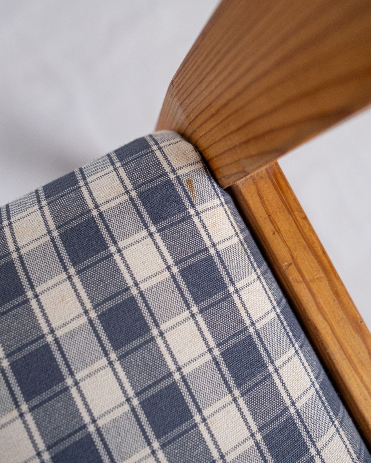 photo for sale Pair Of Gingham Chairs, Made In France, 1980s