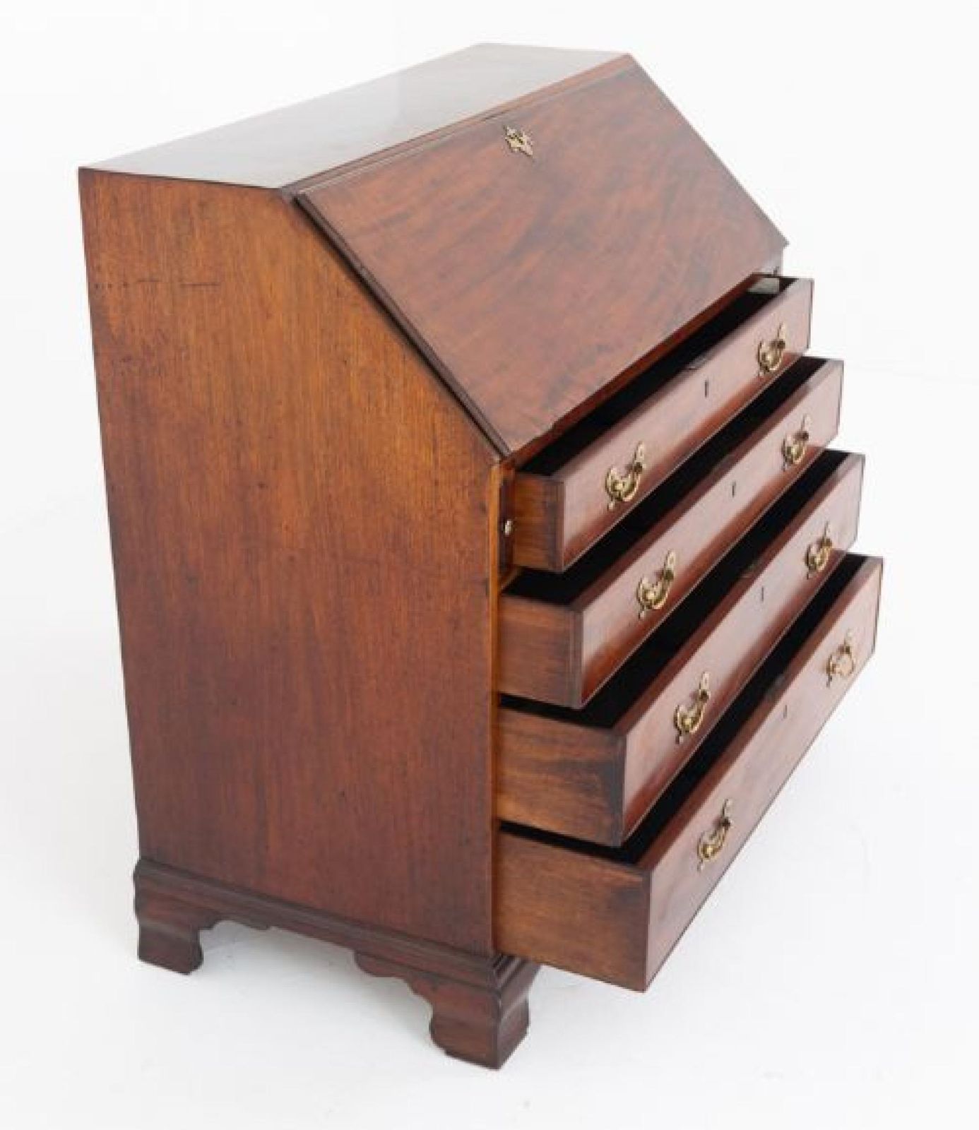 Georgian Bureau Desk Period Antique Mahogany 1800 photo furniture
