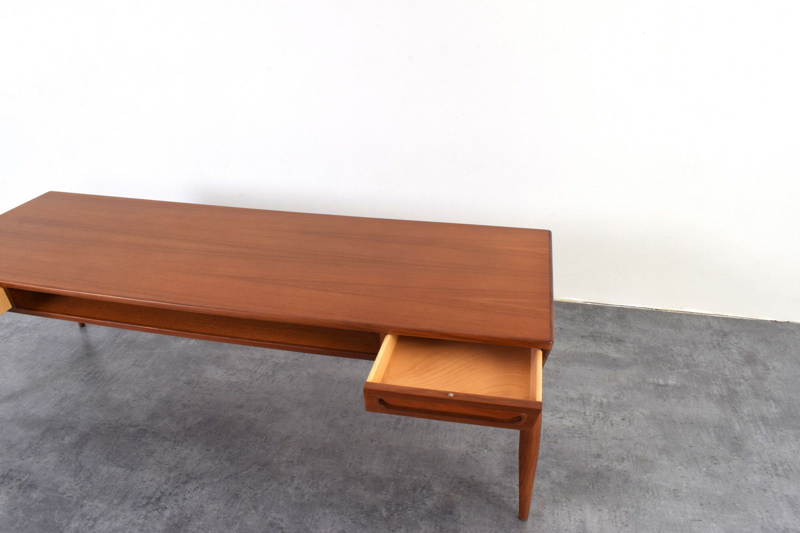 2970.0 Mid Century Teak Coffe Table By Johannes Anderen For Trensum Möbelfabrik, 1960s. photo