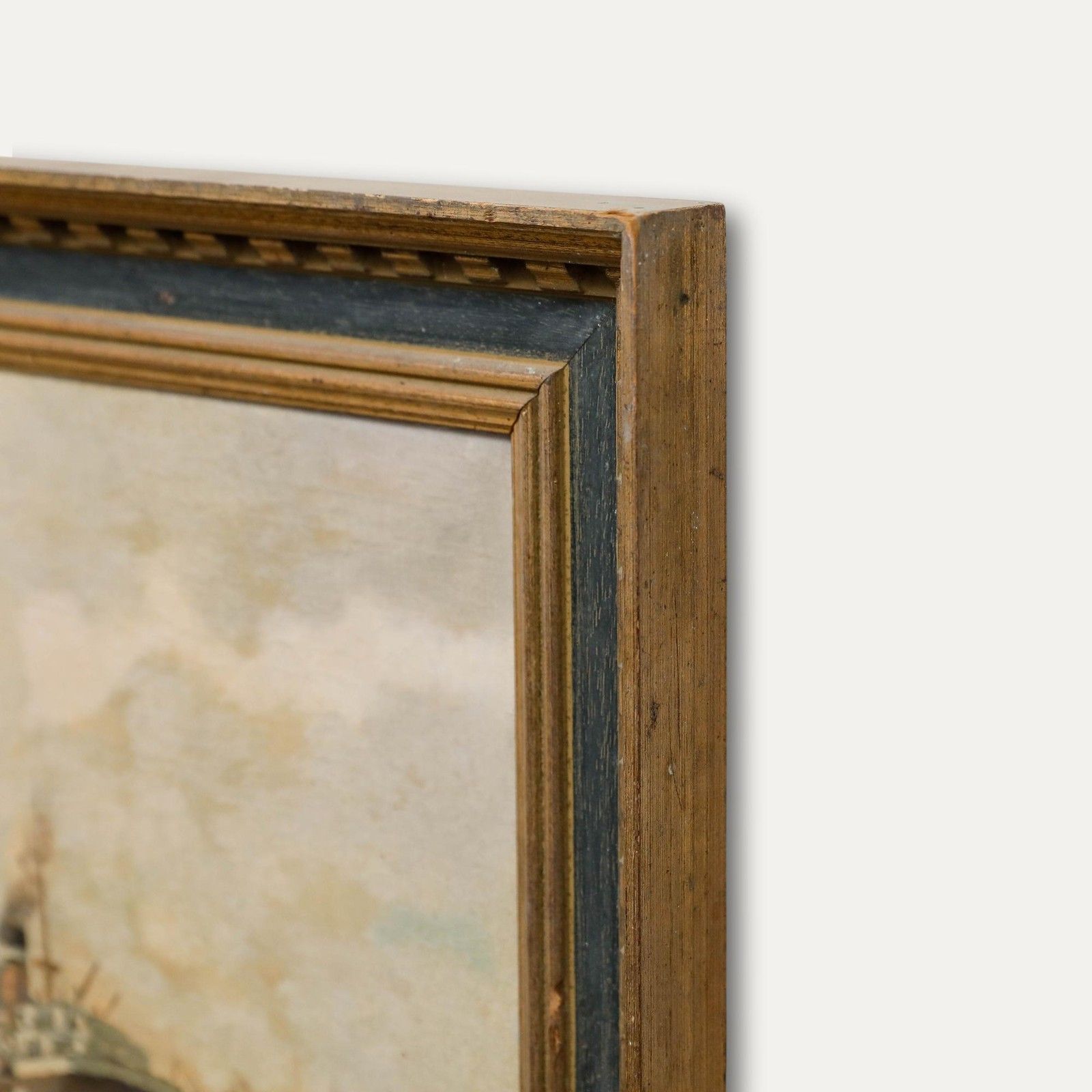 Evert Moll (1878 1955) Framed Early 20th Century Oil, Rotterdam Harbour photo 650.0