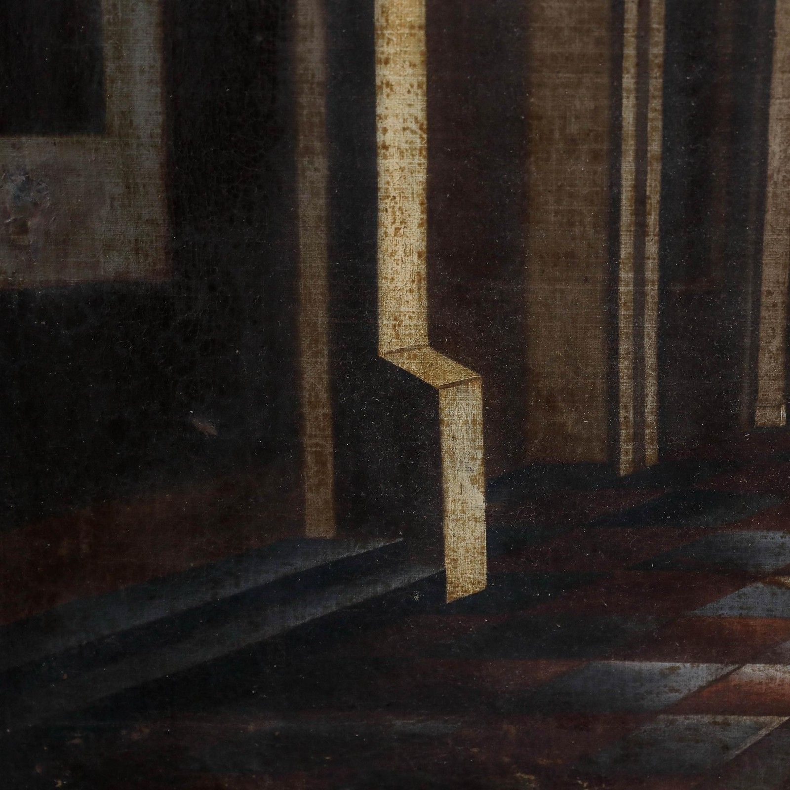 Manner Of Filippo Gagliardi (1606 1659) 19th Century Oil, Vaulted Interior photo vintage