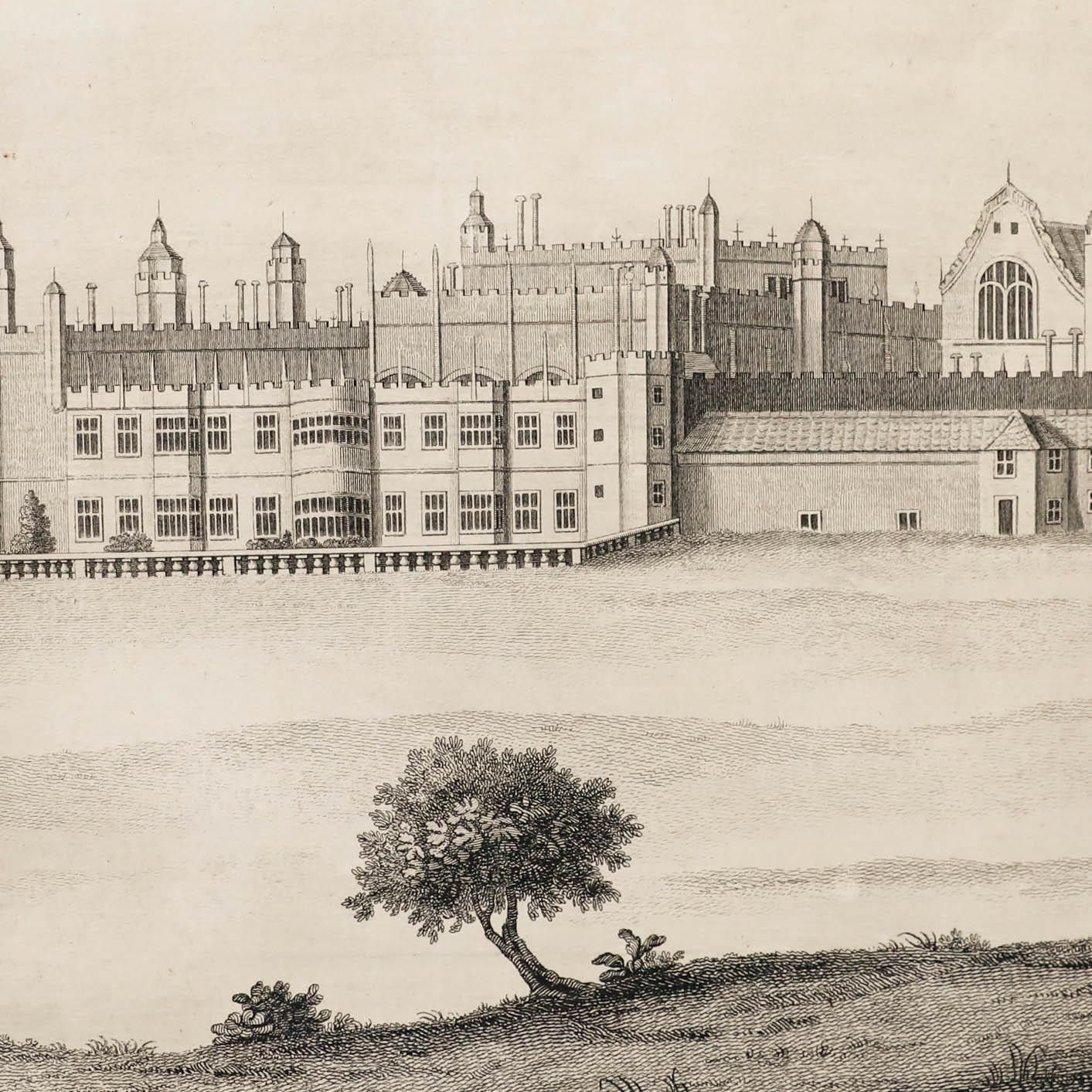 John Pye After Wenceslaus Hollar Engraving, A View Of Hampton Court Palace photo Art
