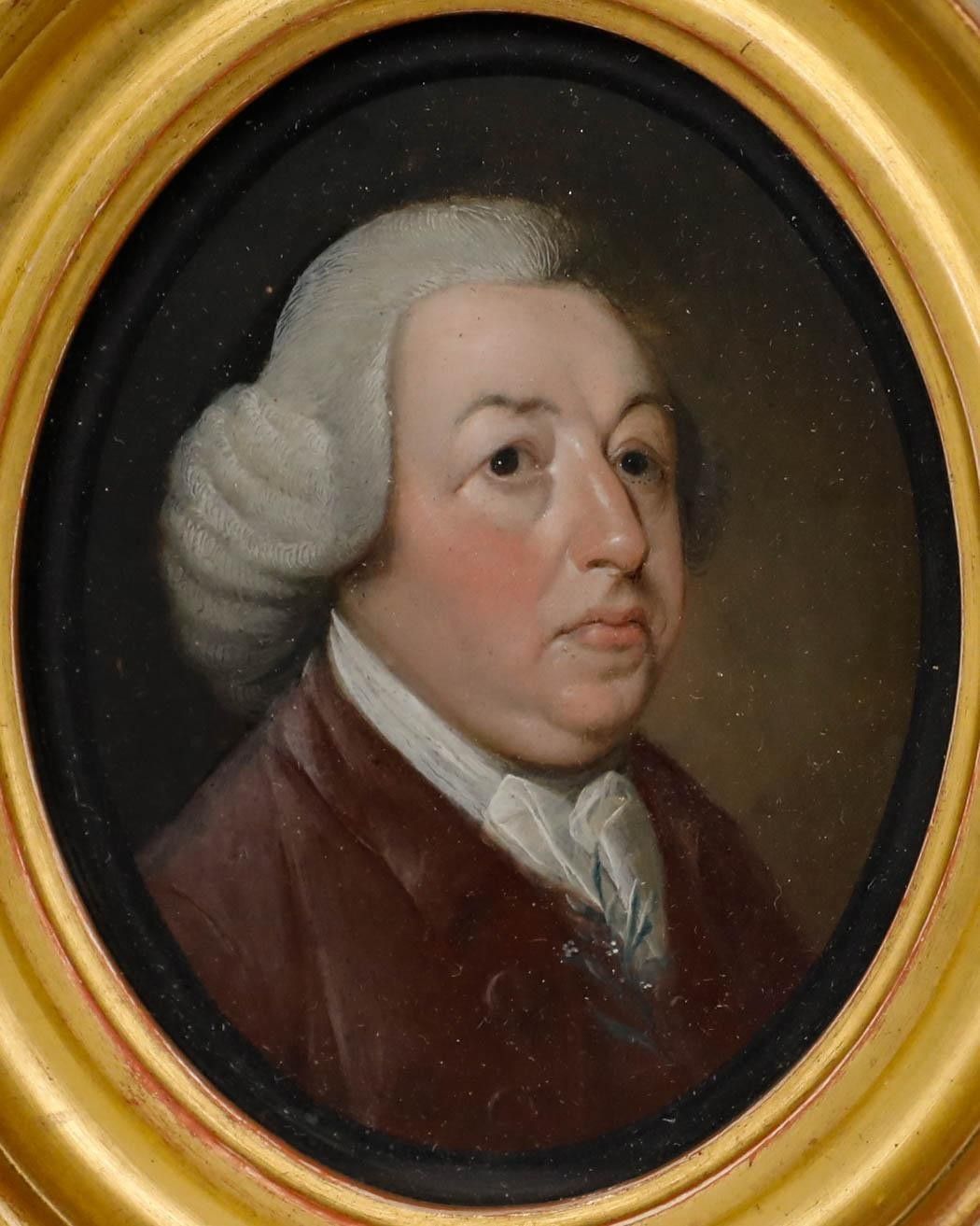 Miniature 18th Century Oil Portrait Of Mr Clarke photo furniture