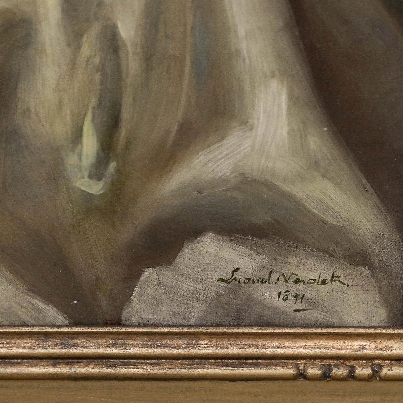 photo furniture Romantic French School 1891 Oil A Longing Gaze