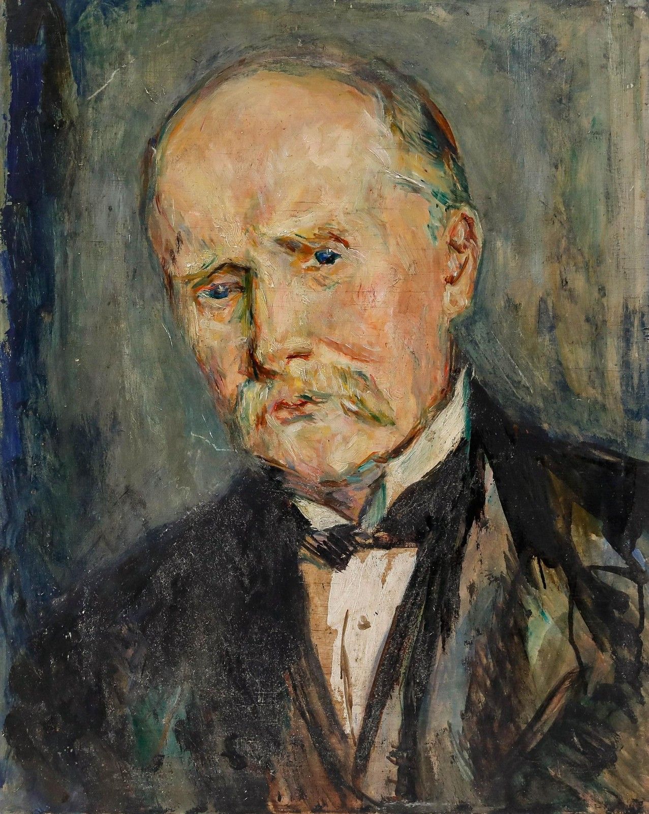 Susi Zimmermann (B.1883) Mid 20th Century Oil, Portrait Of A Gentleman photo furniture