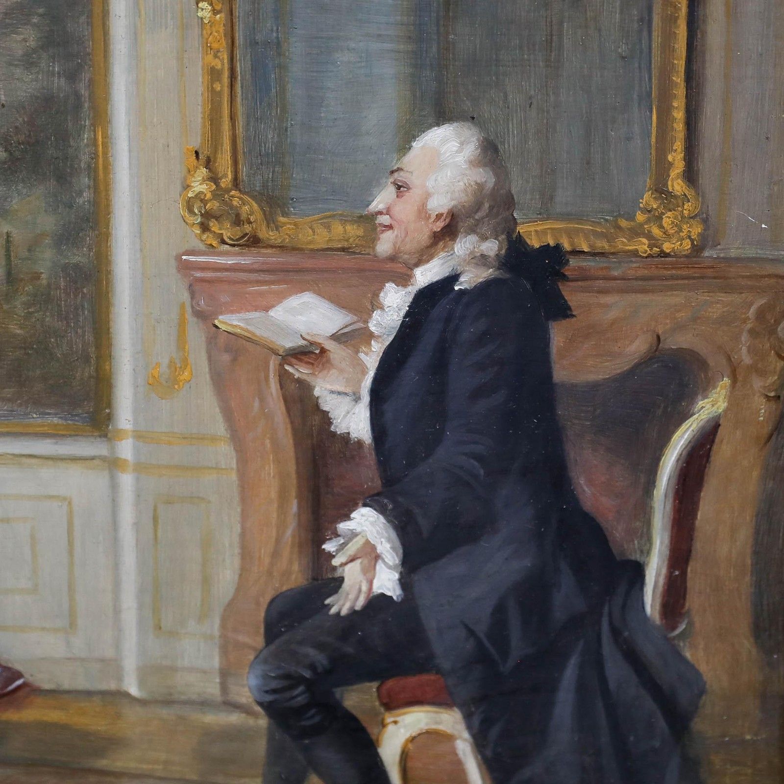 August Hermann Knoop (1856 1919) Oil, In The Cardinal's Drawing Room photo Art