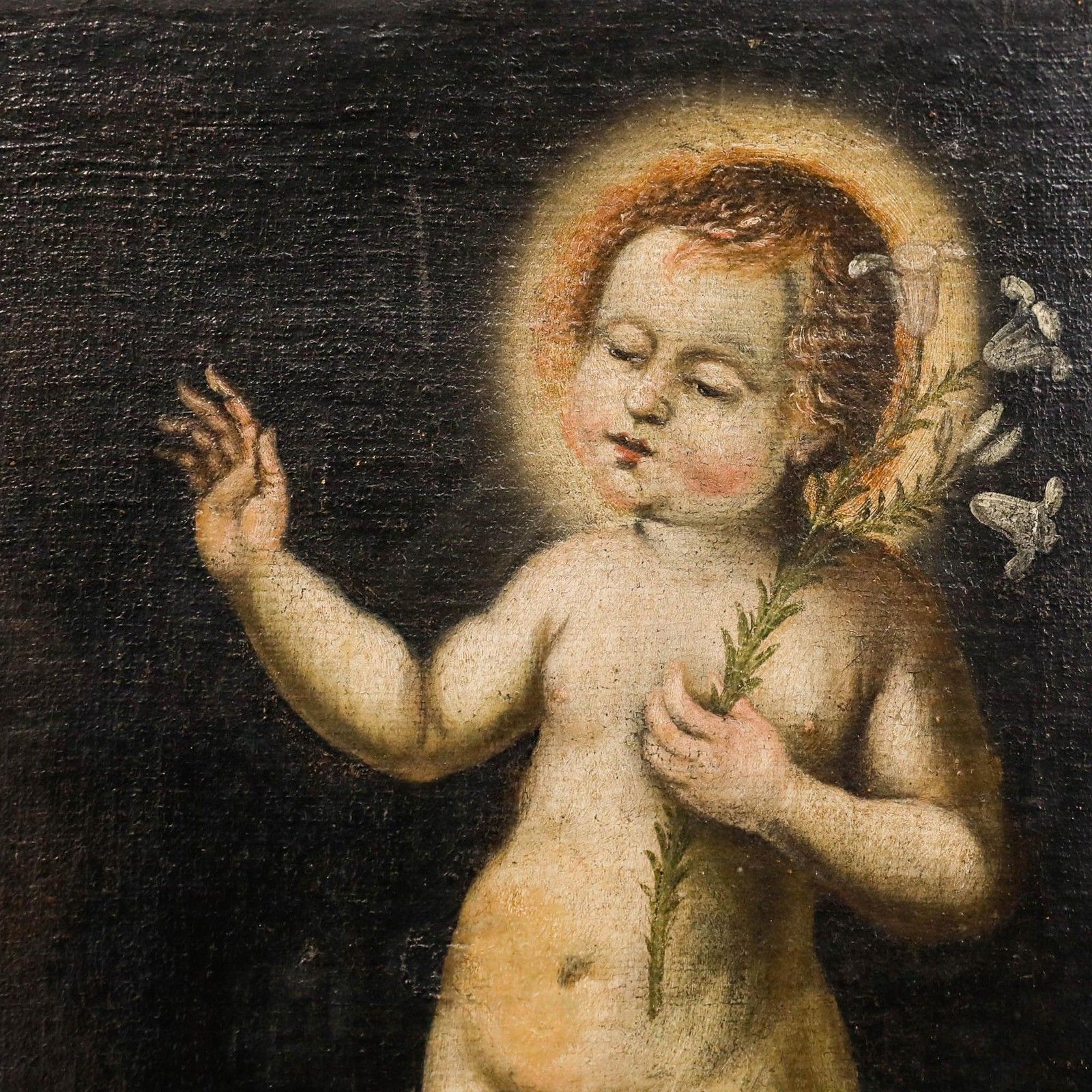 17th Century Oil Saint Anthony Of Padua With The Infant Jesus photo Art
