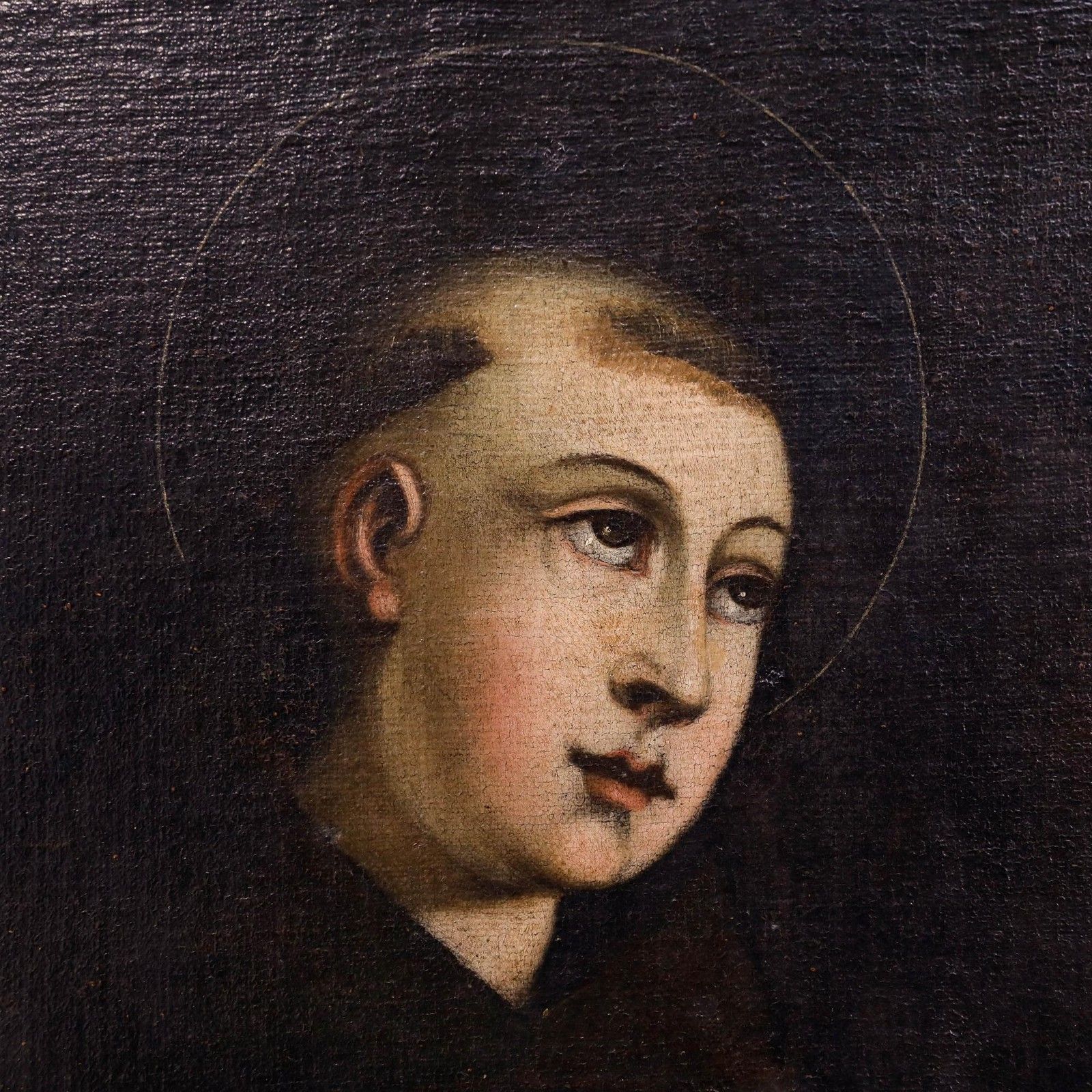 17th Century Oil Saint Anthony Of Padua With The Infant Jesus photo 795.0