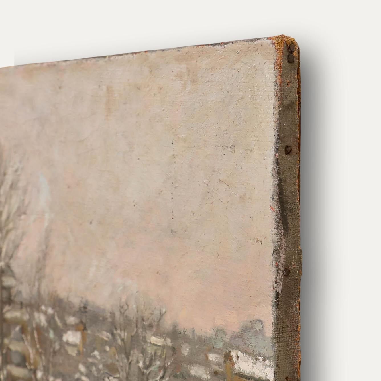 Sigurd Fredriksen (1907 1986) Mid 20th Century Oil, Snowy Garden photo 225.0