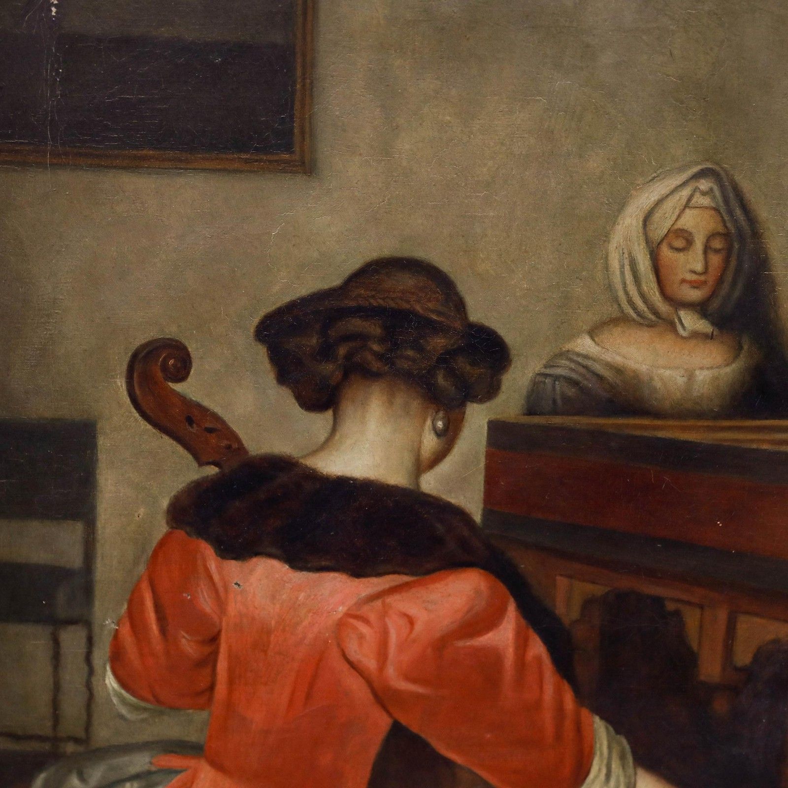 After Gerhard Ter Borch (1617 1681) 19th Century Oil, The Concert photo vintage