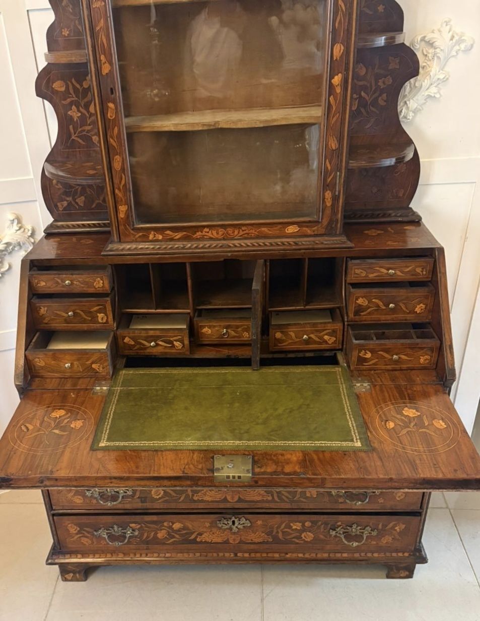 photo furniture Antique Dutch Marquetry Walnut Bookcase