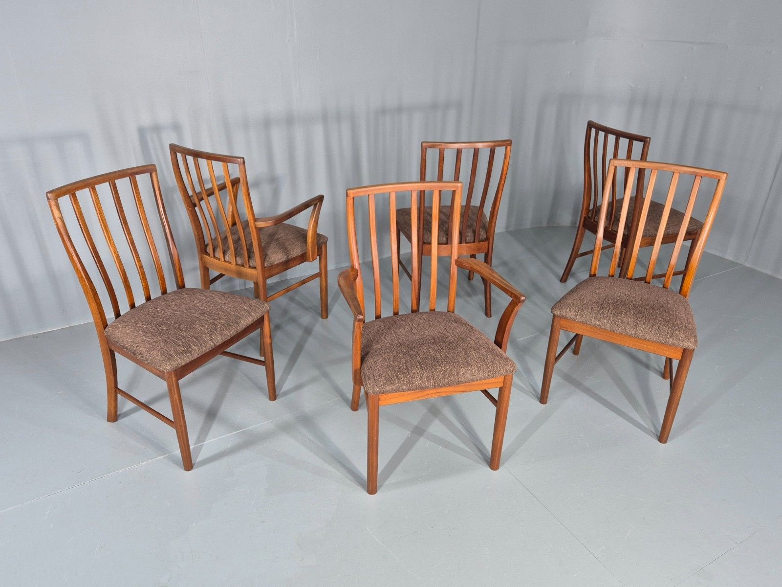 photo vintage 6 Vintage McIntosh Dining Chairs Mid Century Design 1970s Retro Eb11913 Mdin