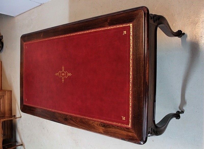 Louis XV Table Desk In Rosewood 19th photo furniture