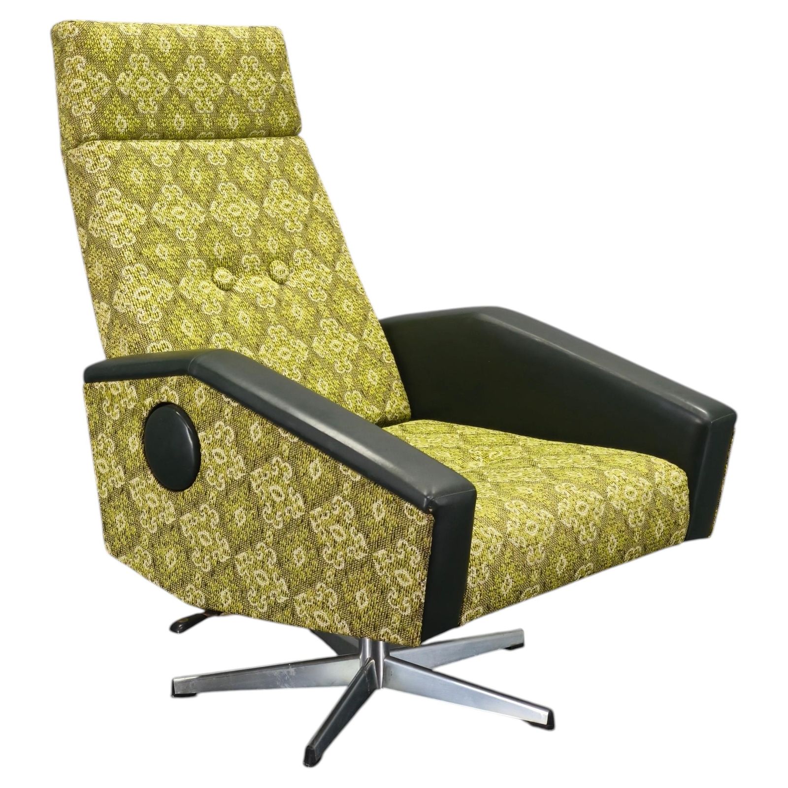 Czechoslovak Mid Century Reclining Armchair, 1970s
